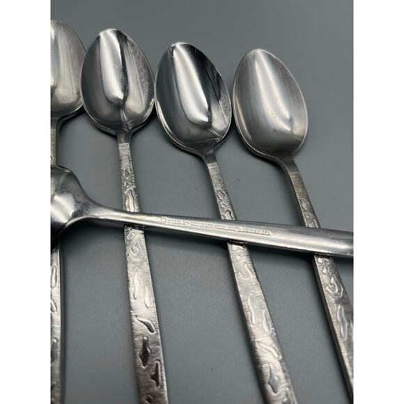 Stanley Roberts Malaga abstract design Stainless steel Flatware 5 spoons - Picture 2 of 4